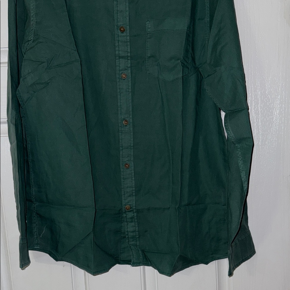 Men's Green Button-Up Banana Republic Shirt Large Tall - Picture 4 of 7